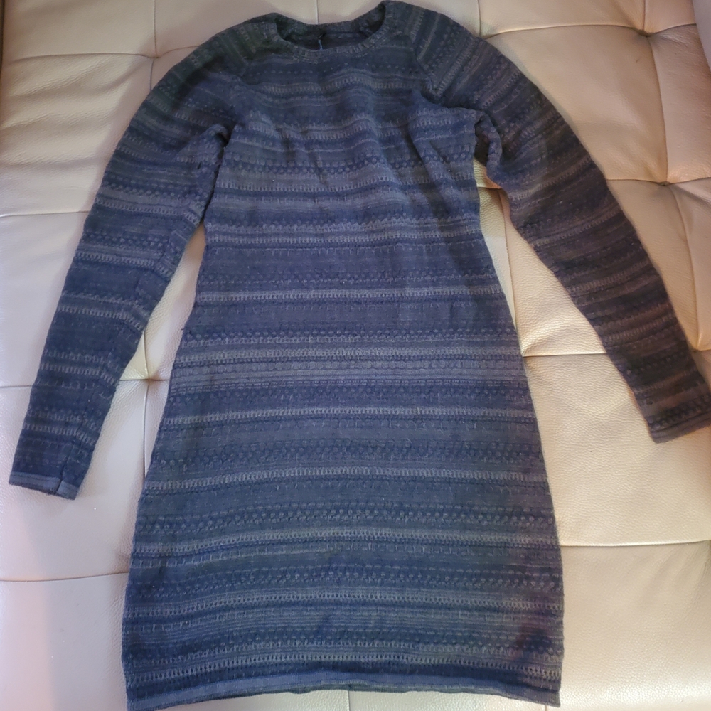 Kuhl Merino Wool Blend Sweater Dress Patterned